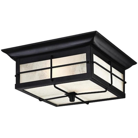 Brightbomb Orwell Two Light Outdoor Flush Fixture, Textured Black BR2689866